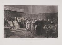 KG 16519
<br/>
Melis Stoke overhandigt zijn kroniek aan Willem III
<br/>
<em>Sluijter D. Jzn. , Hendrik</em>